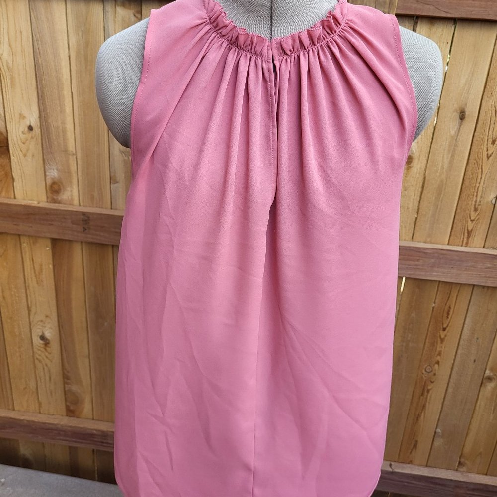 ANN TAYLOR women's dusty pink sleeveless top SMALL
